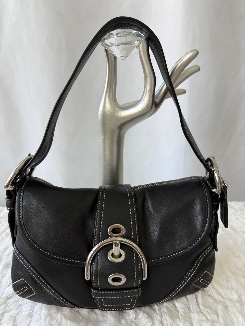 Coach Vintage Y2K Soho Black Leather Shoulder Bag - Picture 4 of 17